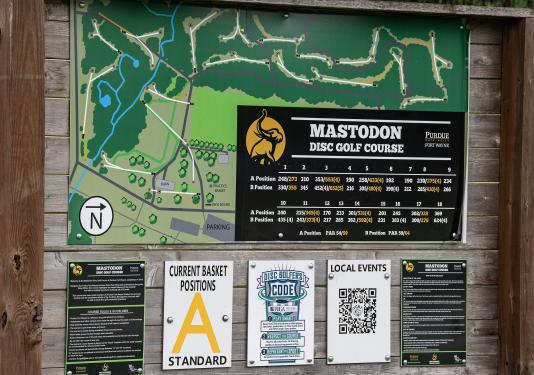 Mastodon Disc Golf Course map